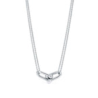 Pendentif à maillons doubles taille Large en argent 925 millièmes