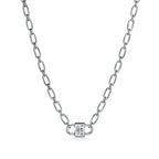 Collier cadenas à double anse en argent 925 millièmes. Small.