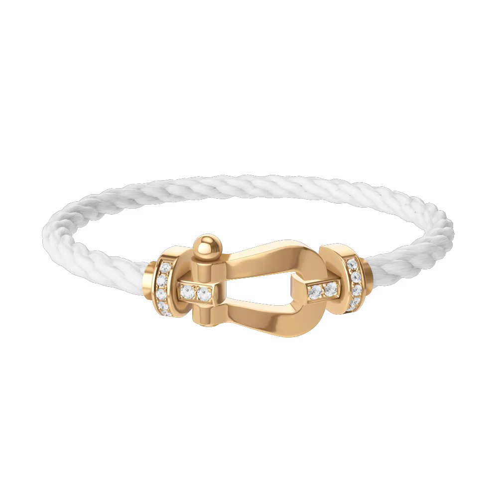 Bracelet Force 10, grand modèle, semi-pavé