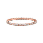 Bracelet jonc étroit Wings en or rose 18 carats et diamants
