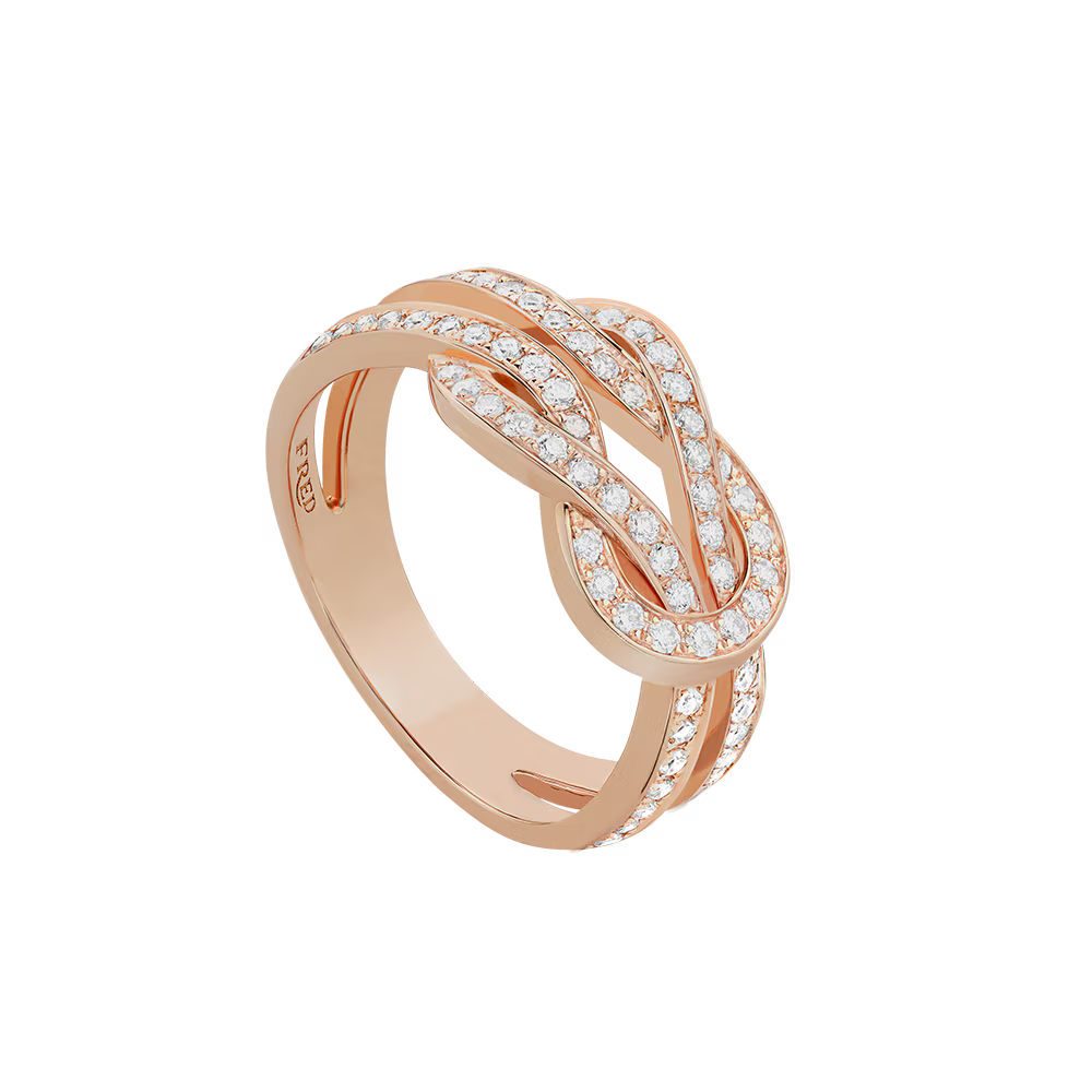 Bague Chance Infinie, moyen modèle, pavée