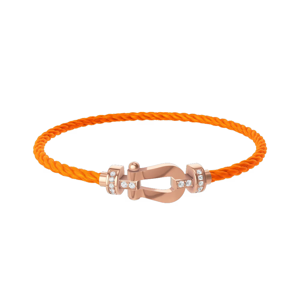 Bracelet Force 10, moyen modèle, semi-pavé