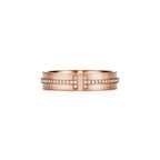 Tiffany T Bague en diamants étroite en or rose