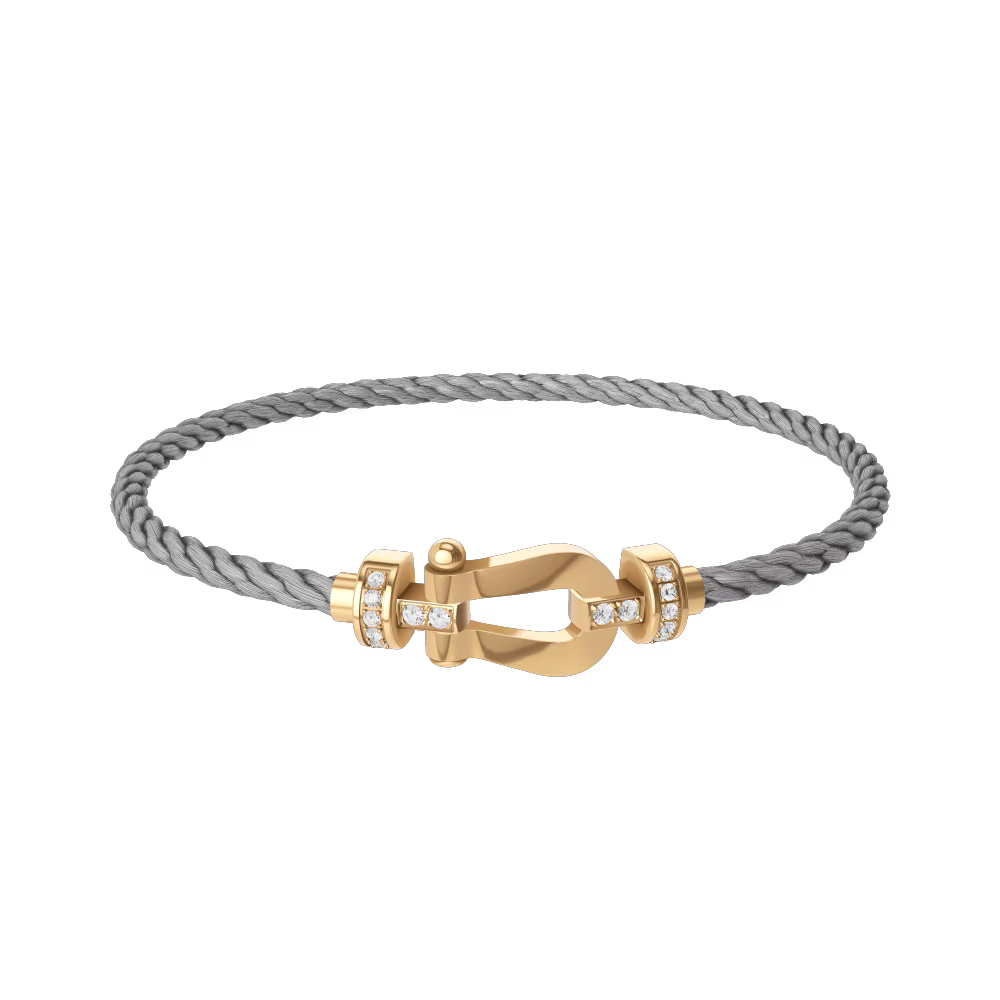 Bracelet Force 10, moyen modèle, semi-pavé