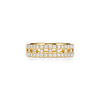Tiffany T Bague True large en or 18 carats et pavé de diamants