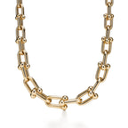 Collier à maillons dégradés opulents en or jaune 18 carats