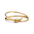 Bracelet jonc double rang à charnière en or jaune 18 carats