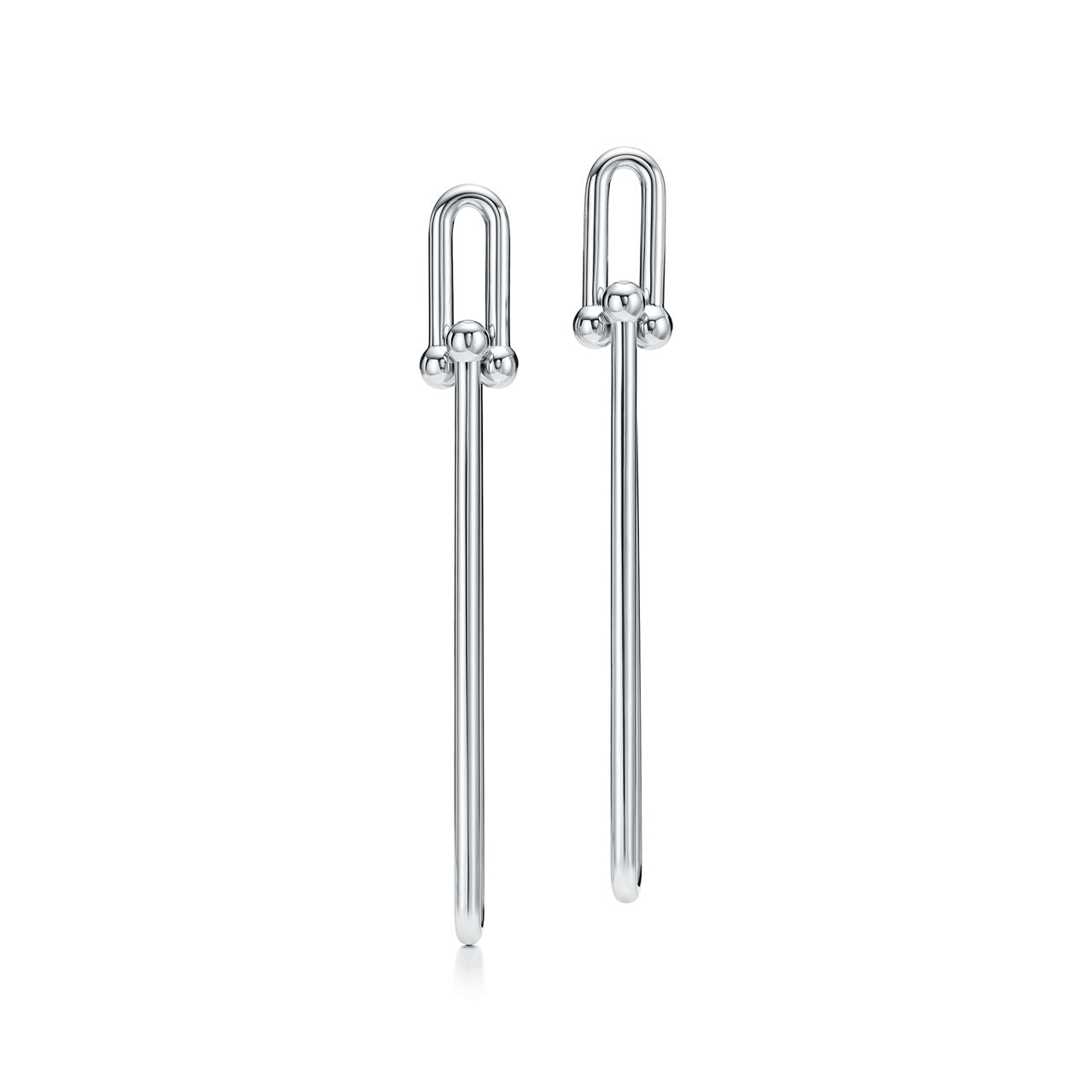 Boucles d’oreilles à maillons double longueur en argent 925 millièmes