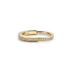 Tiffany Lock Bague en or jaune 18 carats et pavé de diamants
