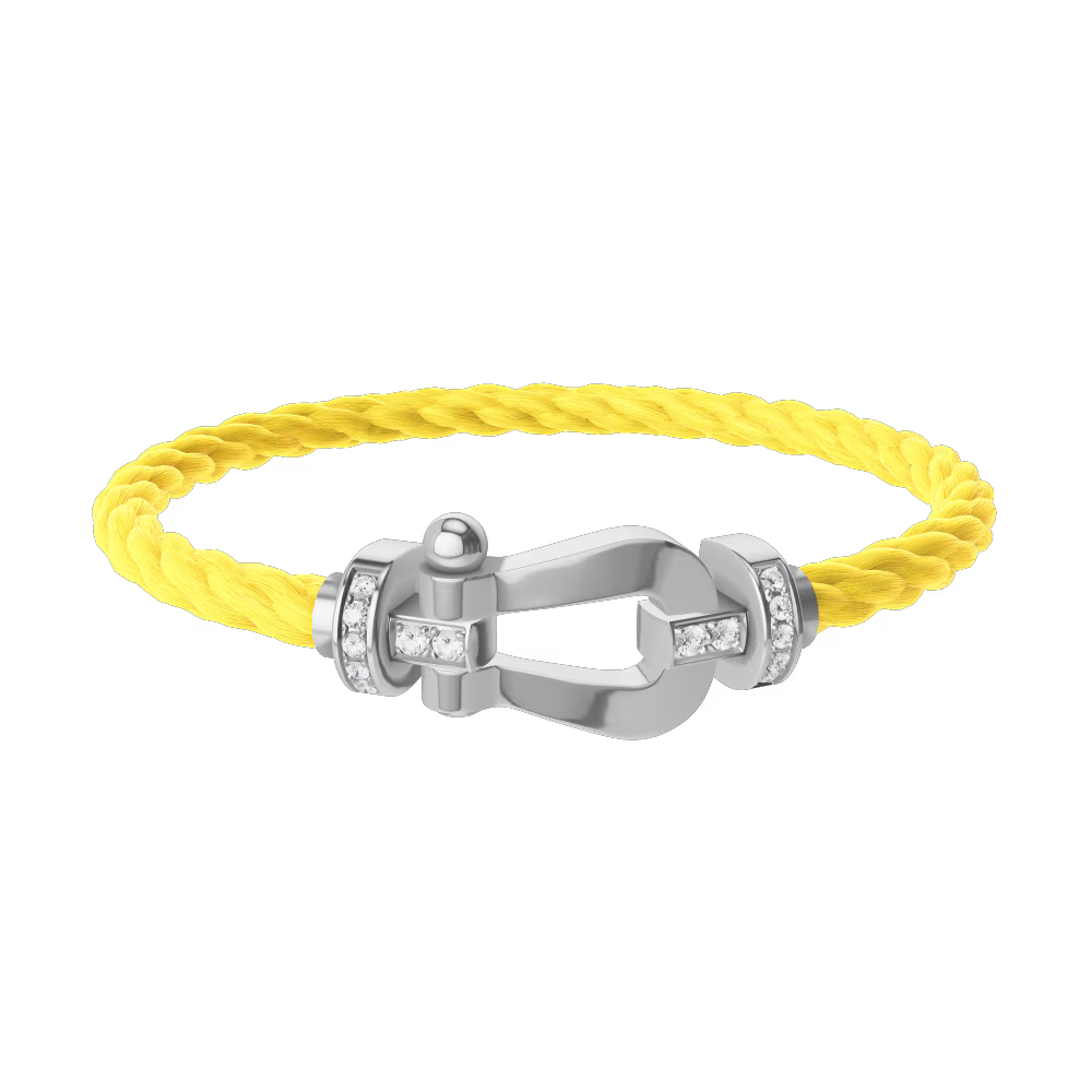 Bracelet Force 10, grand modèle, semi-pavé