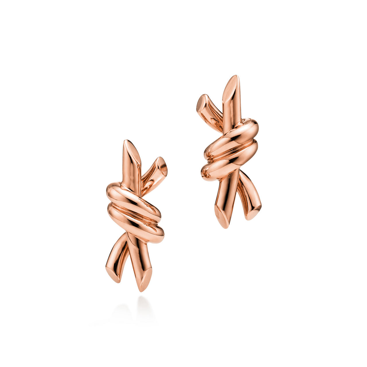 Boucles d’oreilles en or rose 18 carats. Small.