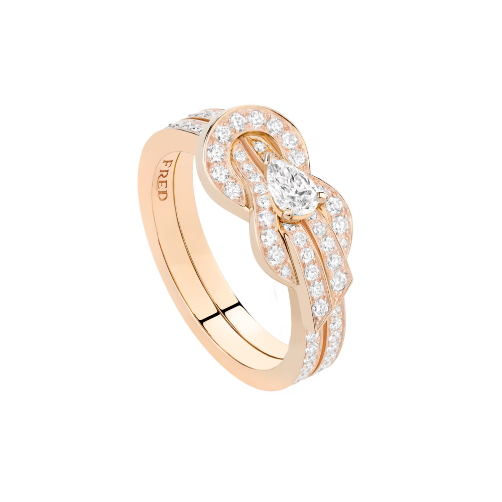 Bague Chance Infinie, moyen modèle, pavée