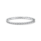 Bracelet jonc Wings étroit en platine et diamants