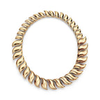 Collier plume en or jaune 18 carats