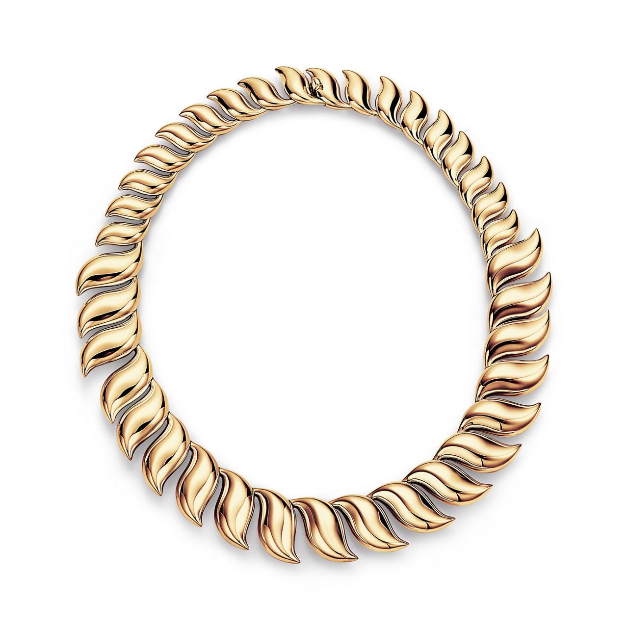 Collier plume en or jaune 18 carats