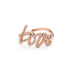 Paloma’s Graffiti Bague Love en or rose 18 carats et diamants. Small.