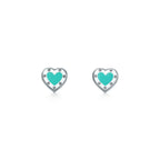 Boucles d’oreilles Love Cœur Tiffany Blue® en argent 925 millièmes. Mini.