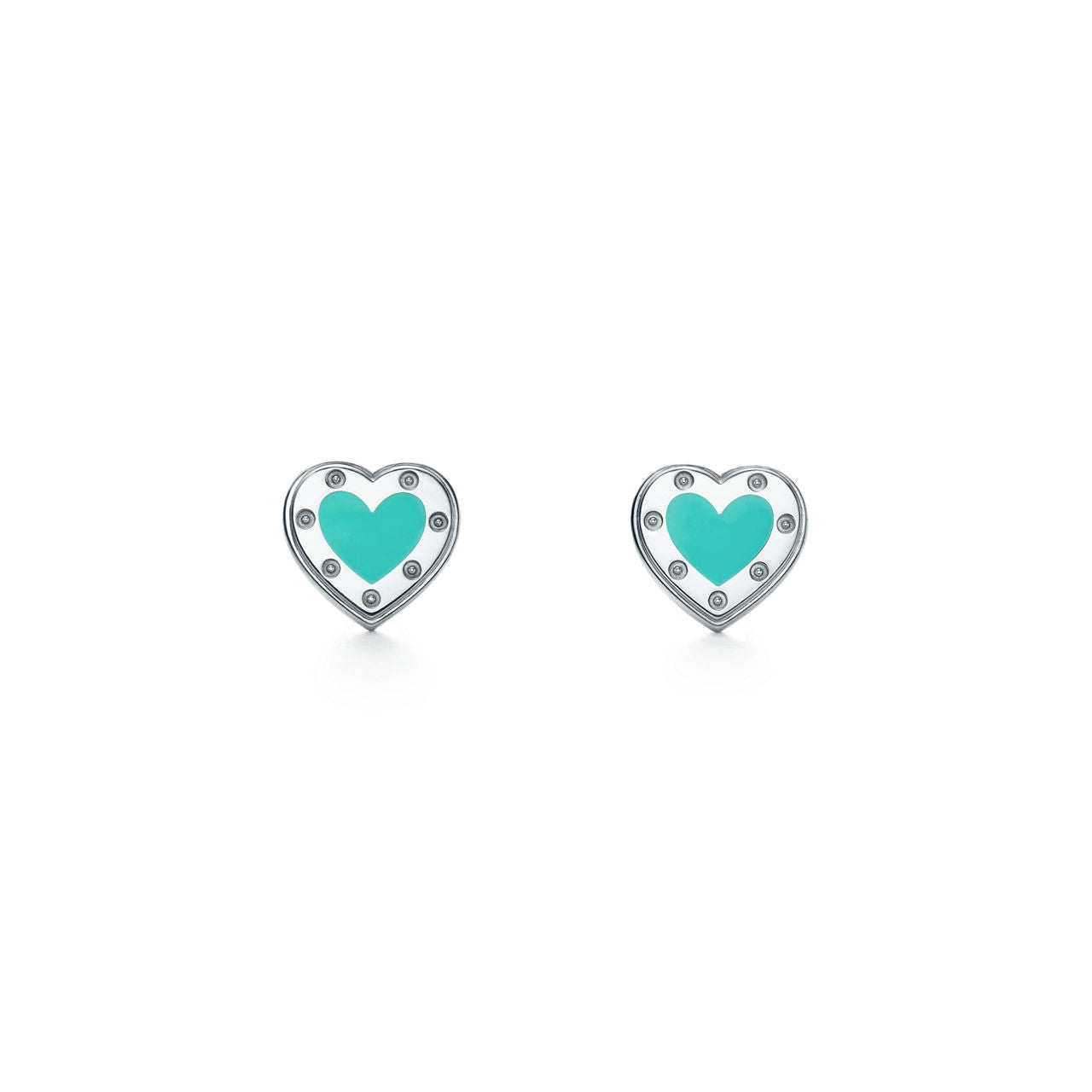 Boucles d’oreilles Love Cœur Tiffany Blue® en argent 925 millièmes. Mini.