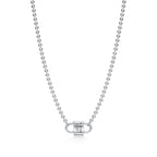 Collier de perles cadenas à double anse en argent 925 millièmes, Small