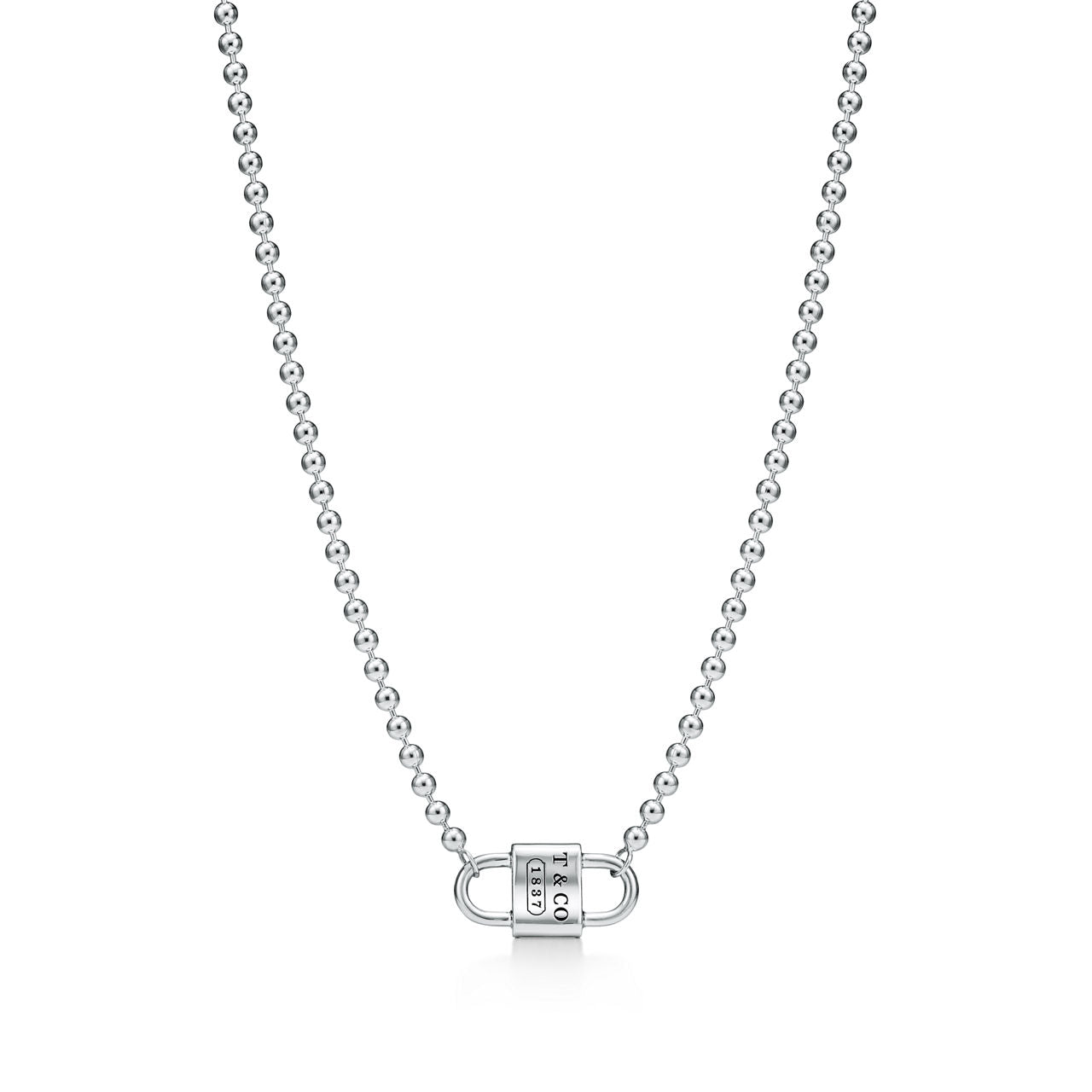 Collier de perles cadenas à double anse en argent 925 millièmes, Small
