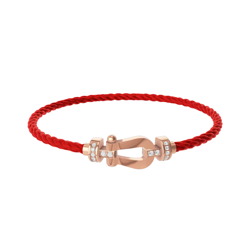Bracelet Force 10, moyen modèle, semi-pavé