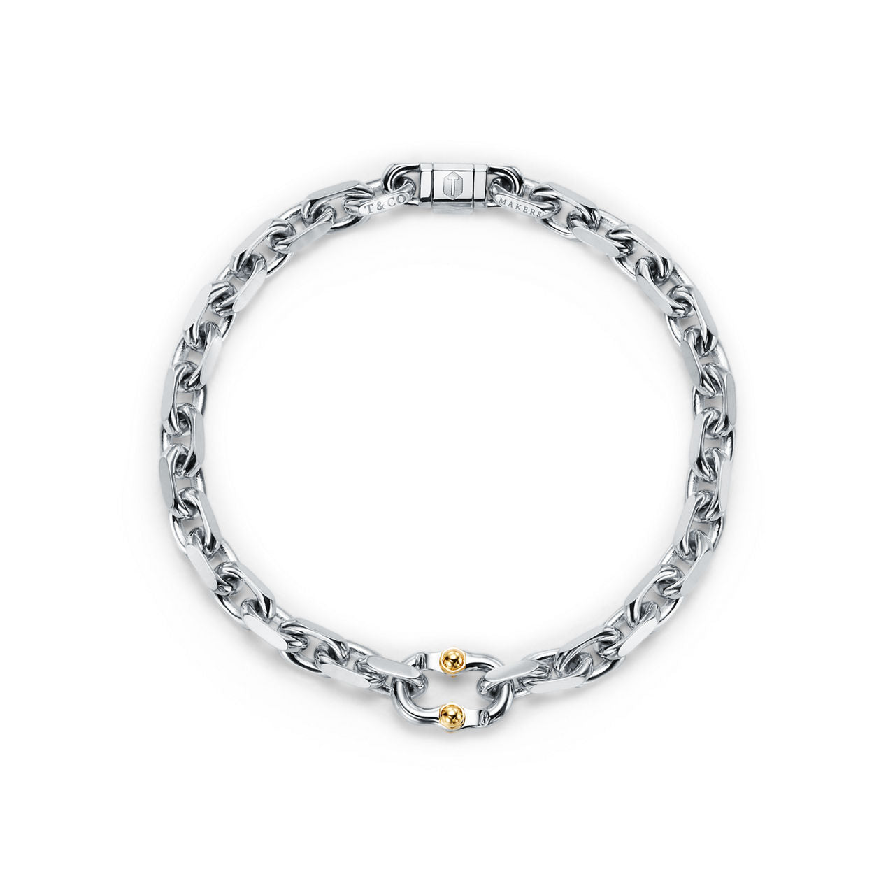 Bracelet à maillons Makers en argent et or 18 carats