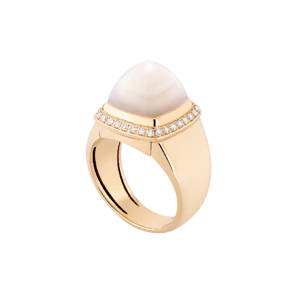 Bague Pain de Sucre, nacre blanche
