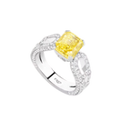 Bague 1936, diamant jaune, pavée