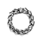 Bracelet à maillons taille Large en argent 925 millièmes noirci