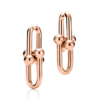 Boucles d’oreilles à maillons taille Extra-large en or rose