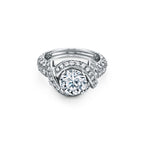 Tiffany & Co. Schlumberger® Bague de fiançailles taille brillant avec anneau en platine 950 millièmes et diamants