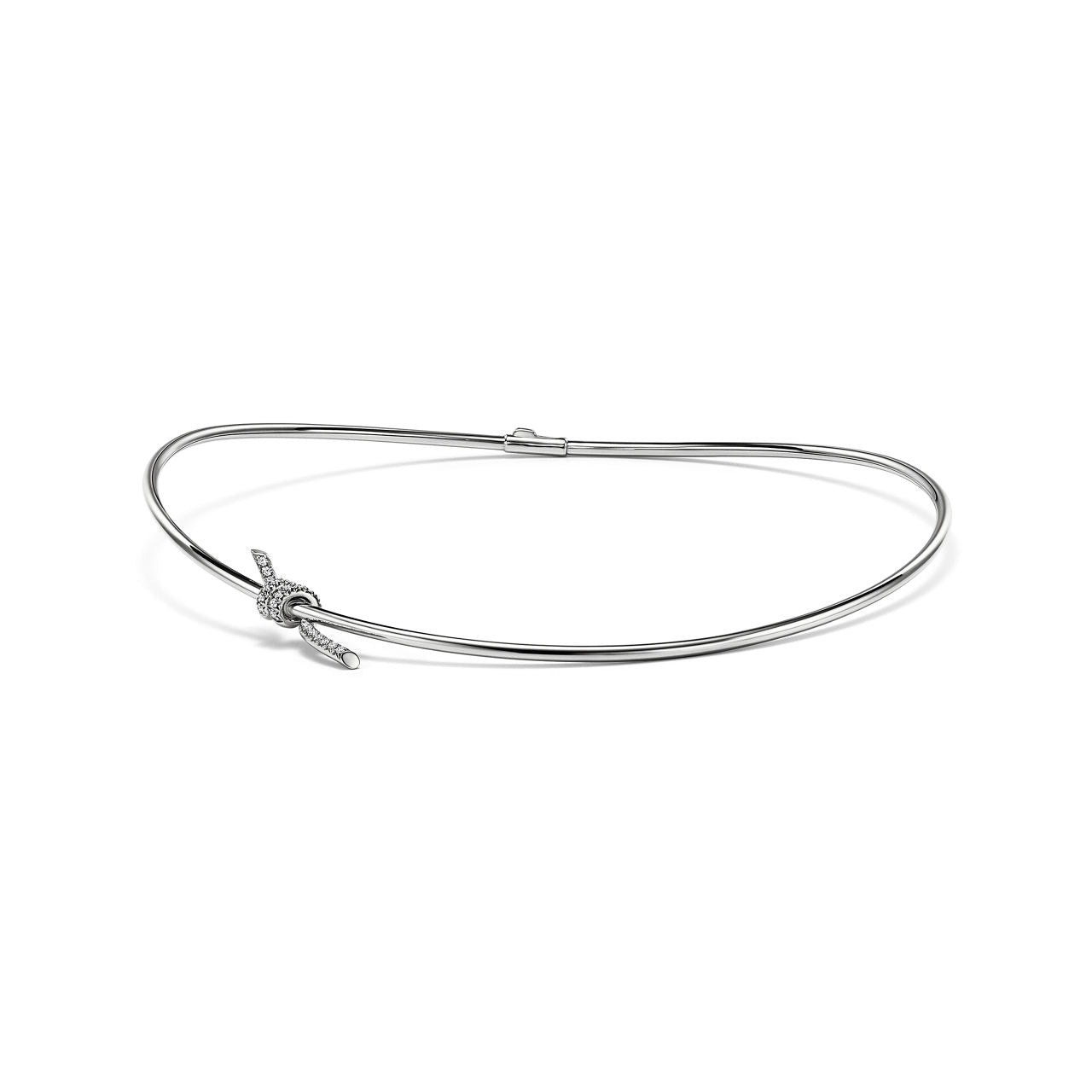 Collier en or blanc 18 carats et diamants