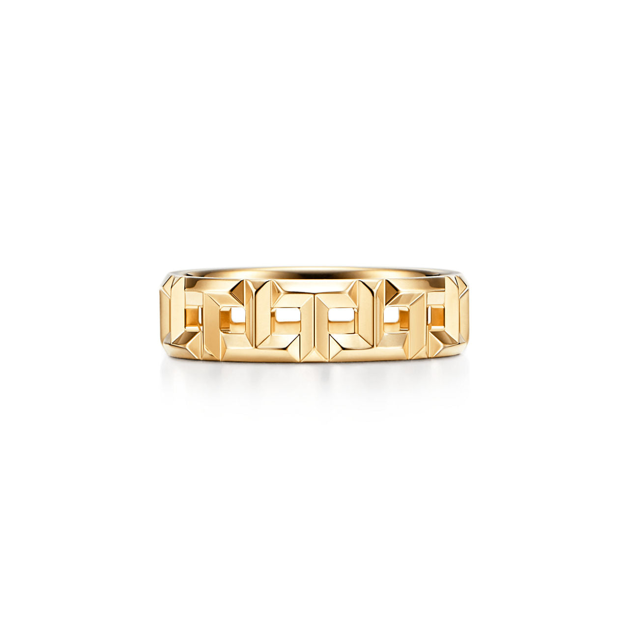 Tiffany T Bague True large en or jaune 18 carats