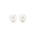 Boucles d’oreilles en perles en argent 925 millièmes. 8-9 mm.