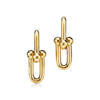 Boucles d’oreilles à maillons taille Medium en or jaune 18 carats