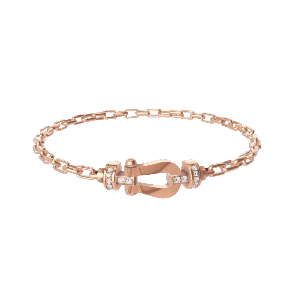 Bracelet Force 10, moyen modèle, semi-pavé