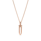 Pendentif à maillons allongés en or rose