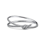 Bracelet double rang en or blanc 18 carats et diamants