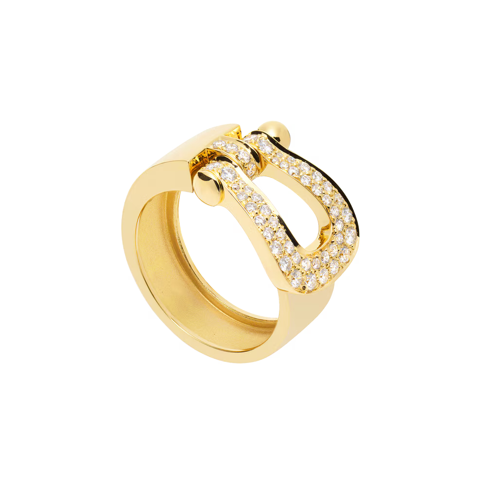 Bague Force 10, grand modèle, semi-pavé