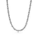 Collier à maillons. Medium en or blanc 18 carats et diamants