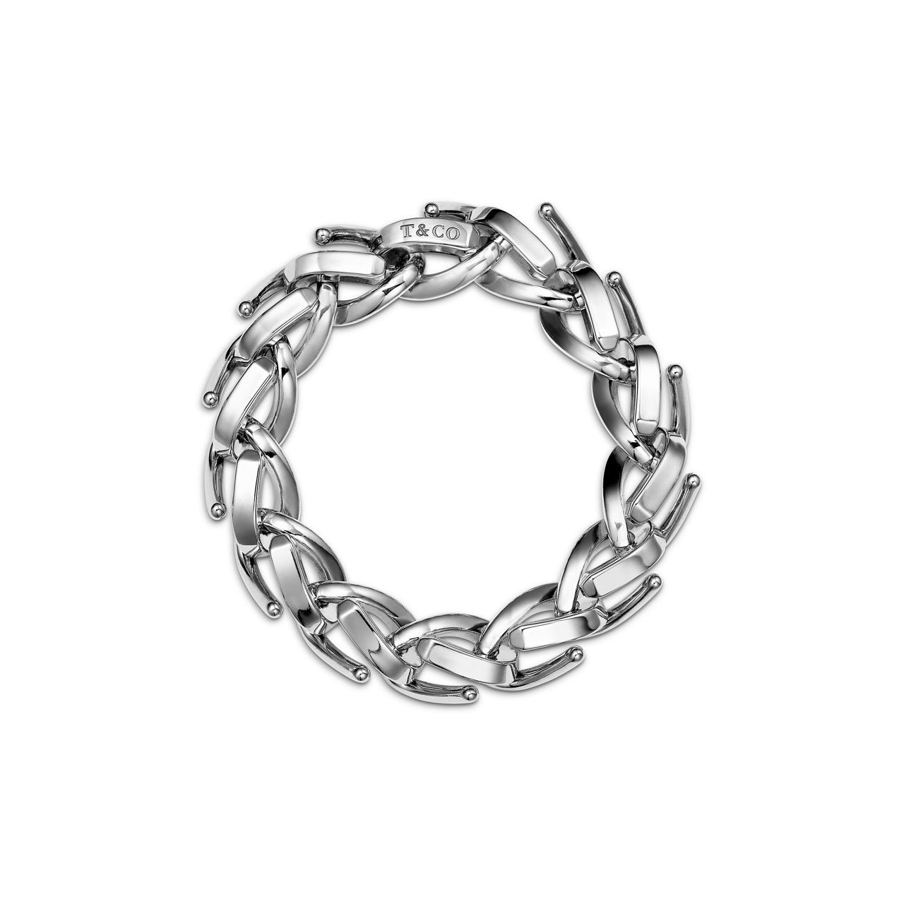 Bracelet à maillons taille Large en argent 925 millièmes ultra poli