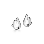 Boucles d’oreilles à maillon unique en argent 925 millièmes ultra poli