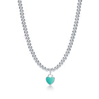 Collier de perles Plaque Cœur Tiffany Blue® en argent 925 millièmes