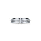 Tiffany T Bague en diamants étroite en or blanc 18 carats