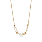 Collier à maillons en or jaune 18 carats et perles d’eau douce