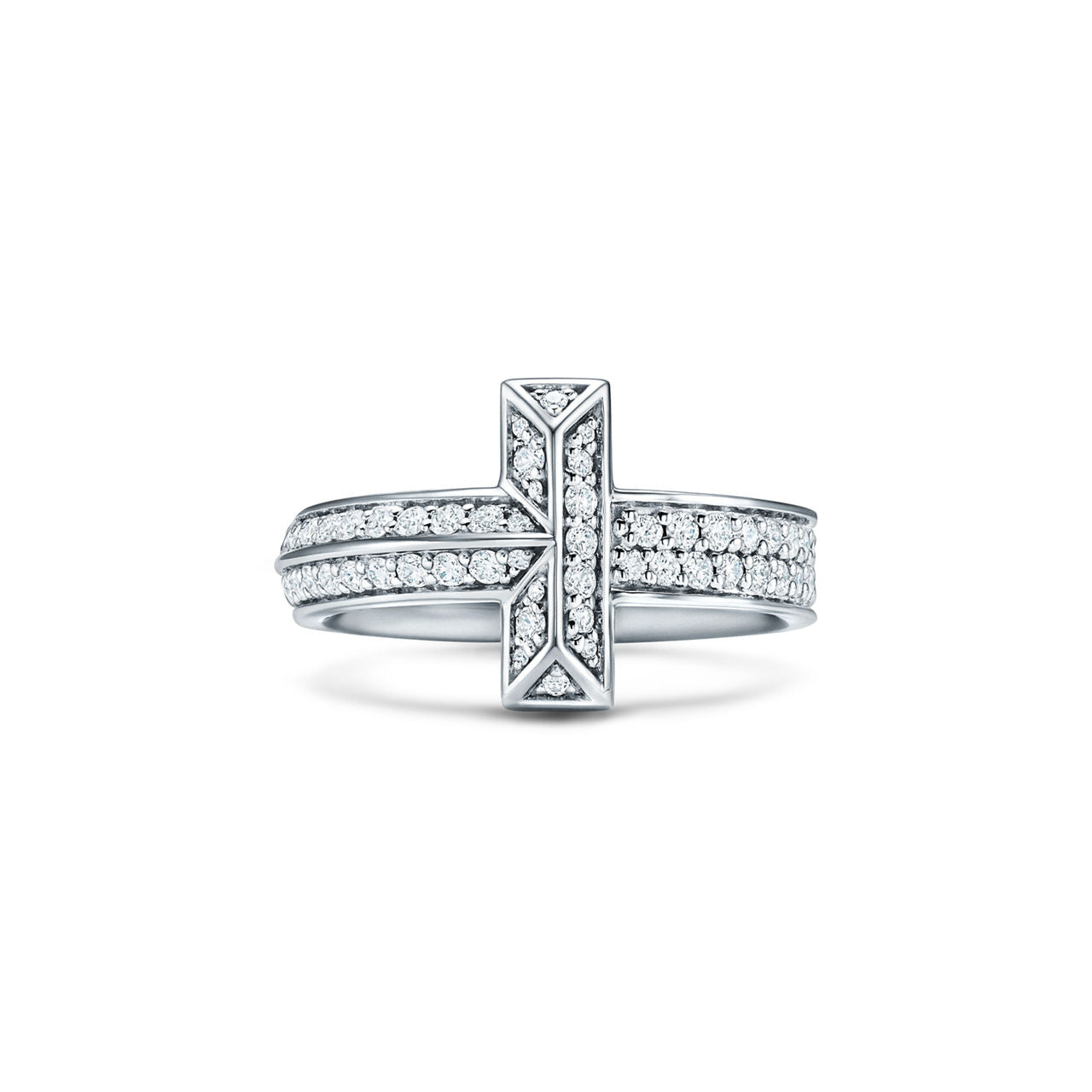 Tiffany T Bague T1 en or blanc 18 carats et diamants