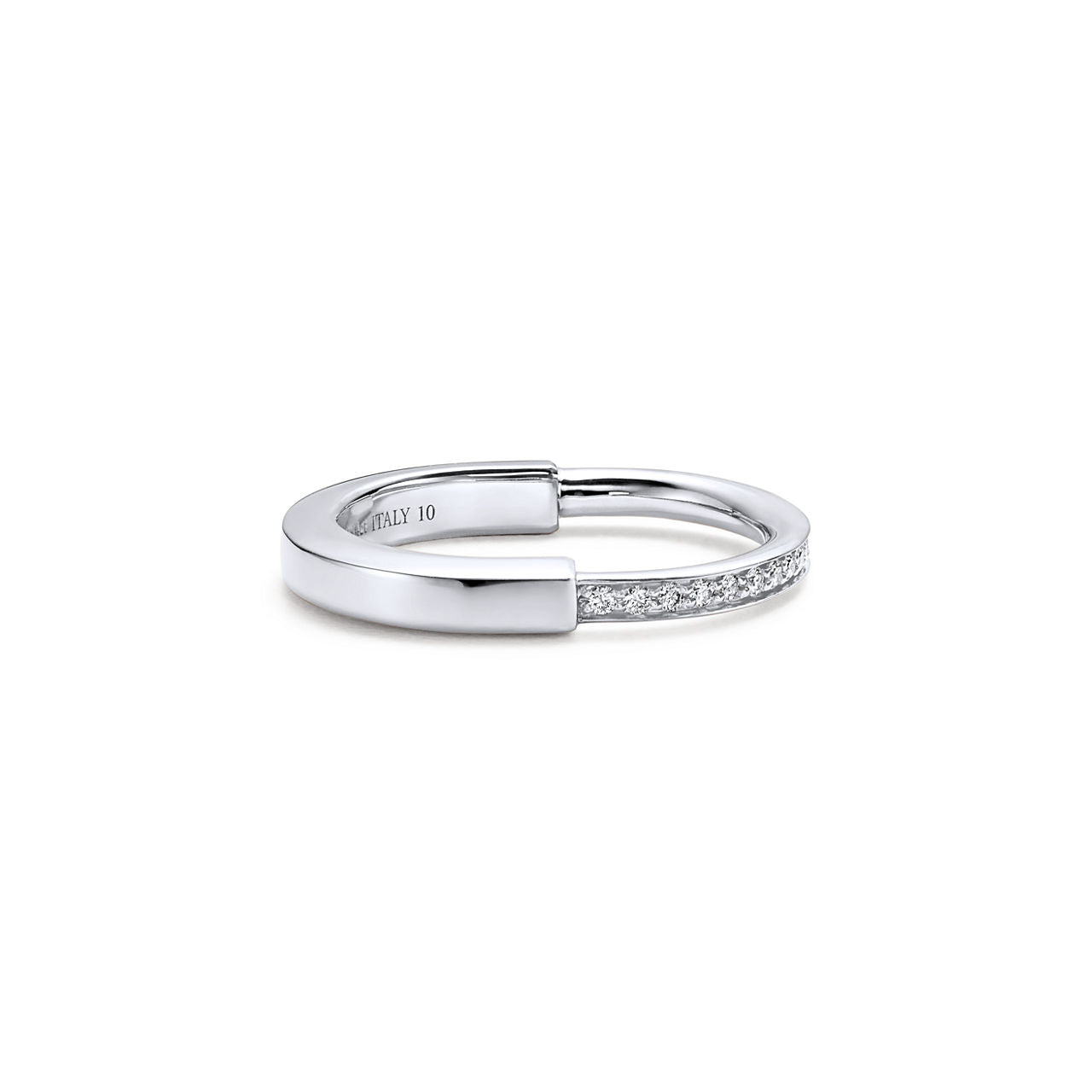 Tiffany Lock Bague en or blanc 18 carats et diamants