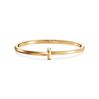 Bracelet jonc étroit à charnière T1 en or jaune 18 carats