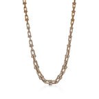 Collier à maillons gradués en or jaune 18 carats et diamants