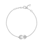 Bracelet Chance Infinie, chaîne, moyen modèle, semi-pavé